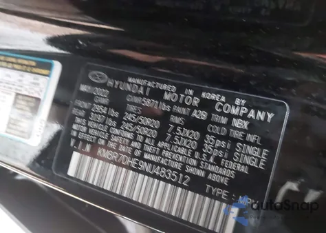 2022 Hyundai Palisade Calligraphy from USA, damaged, VIN KM8R7DHE9NU483512